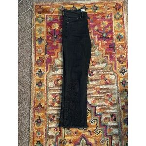 Free People detailed black boyfriend jean